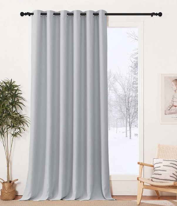 Zasłony zaciemniające kółka przelotki 245x140 SZARY- Pony Dance- 1 SZT