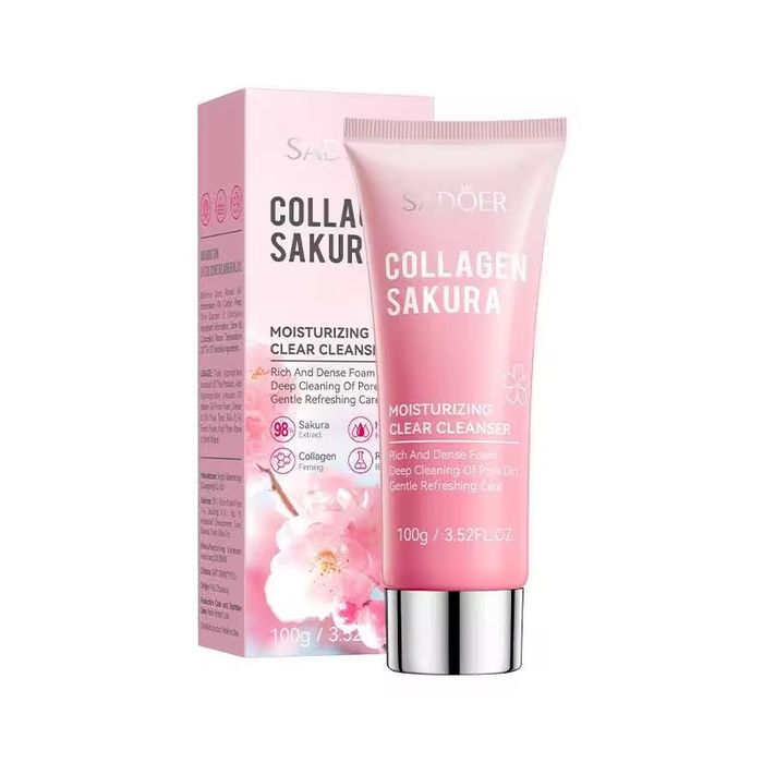 Zestaw kosmetyków SADOER Collagen Sakura do pielęgnacji twarzy.