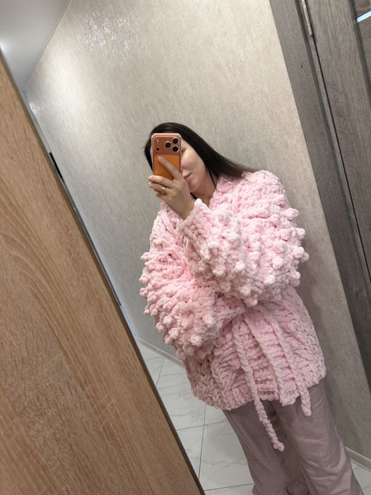 Кардиган з алізе пуфі