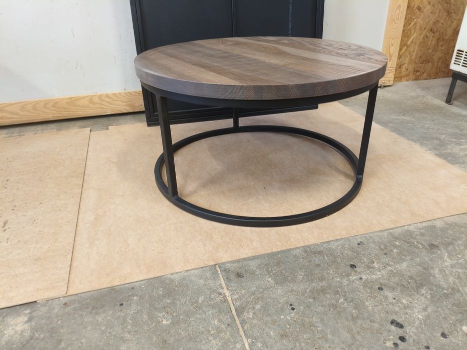 Stolik kawowy jesion metal Loft