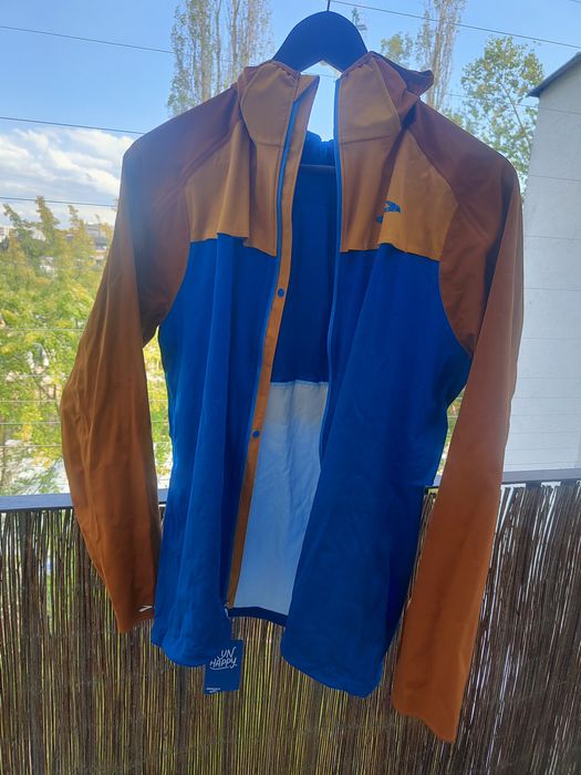 Kurtka przeciwdeszczowa do biegania High Point Waterproof Jacket męska pomarańczowo-granatowa