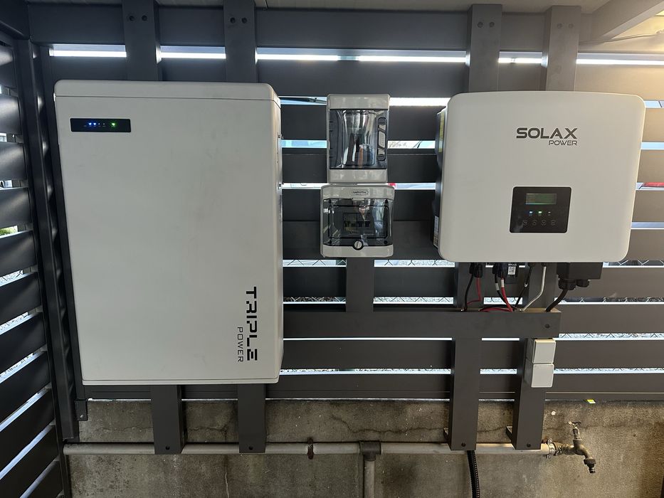 Paineis solares em pergola