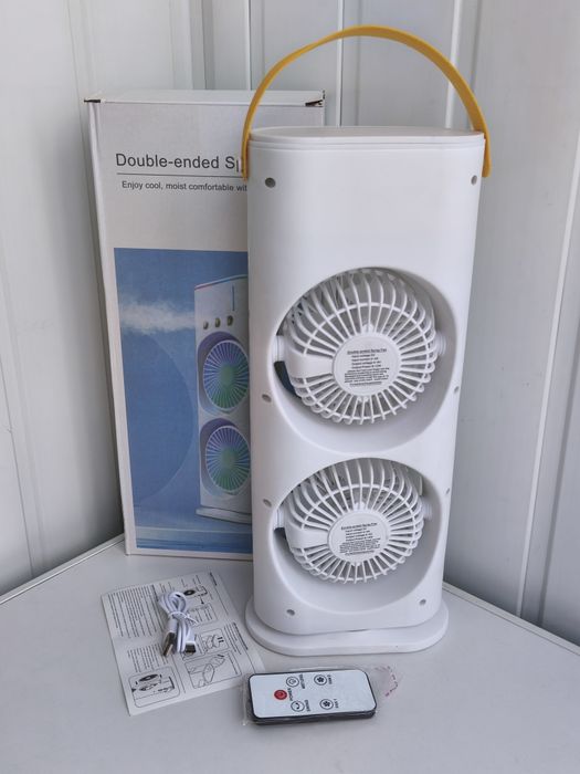 Вентилятор настільний подвійний з охолодженням Double-ended Spray Fan