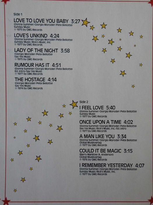 Donna Summer Disco Queen LP 1980 Германия пластинка EX+ 1st press