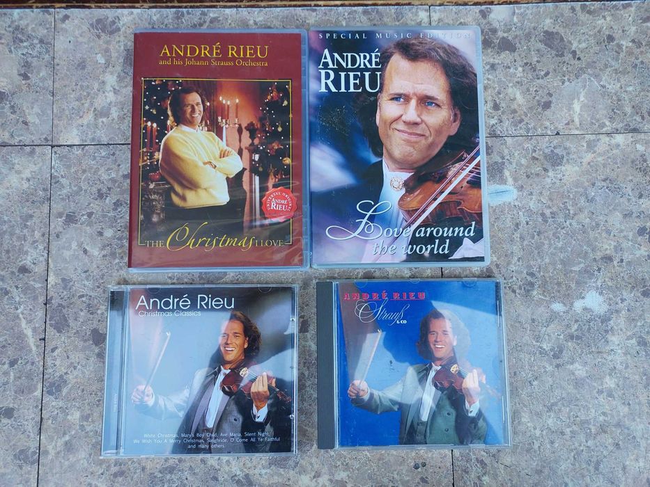 Zestaw 4szt płyty CD  i DVD Andre Rieu skrzypce