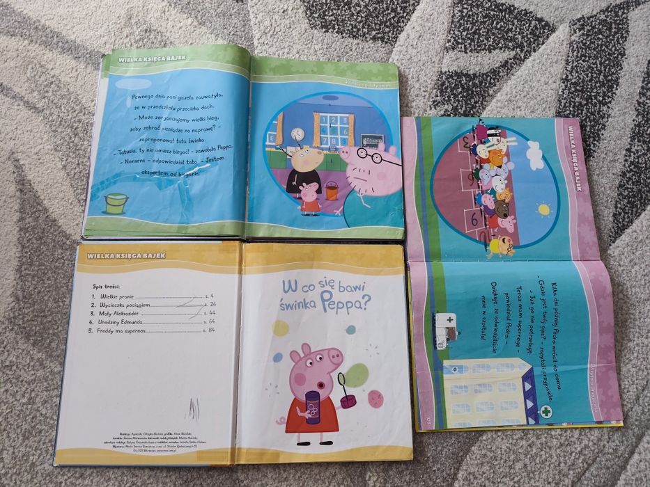 Trzy książki bajki Peppa