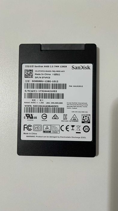SSD Sandisk X400 2.5 7mm 128gb