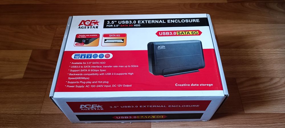Зовнішня кишеня AgeStar 3UB3O8-6G, для 3.5 SATA