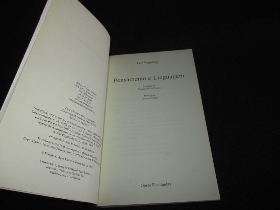 Livro Pensamento e Linguagem Lev Vygotsky