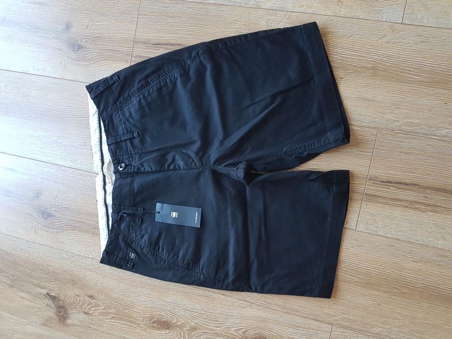 W30 M G-star Raw szorty męskie spodenki bawełniane na lato czarne