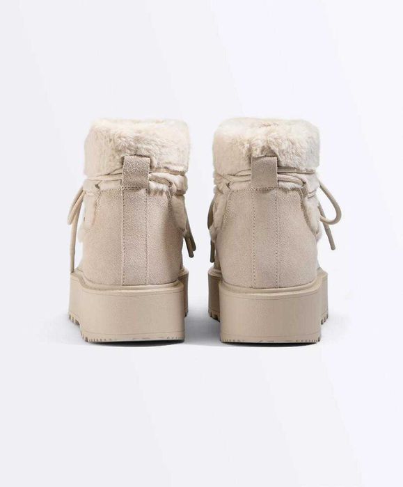 Жіночі зимові ботинки OYSHO, бежеві, утеплені, EU 38 / Зима