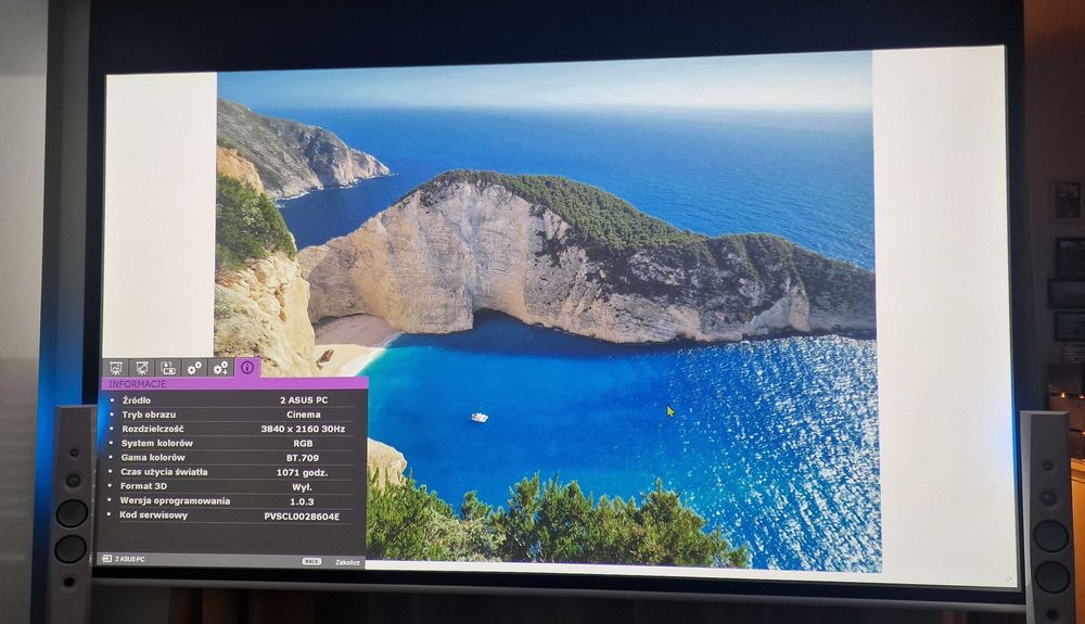 BenQ TK850 projektor, rzutnik,  4 k HDR zestaw z ekran elektr. 110"