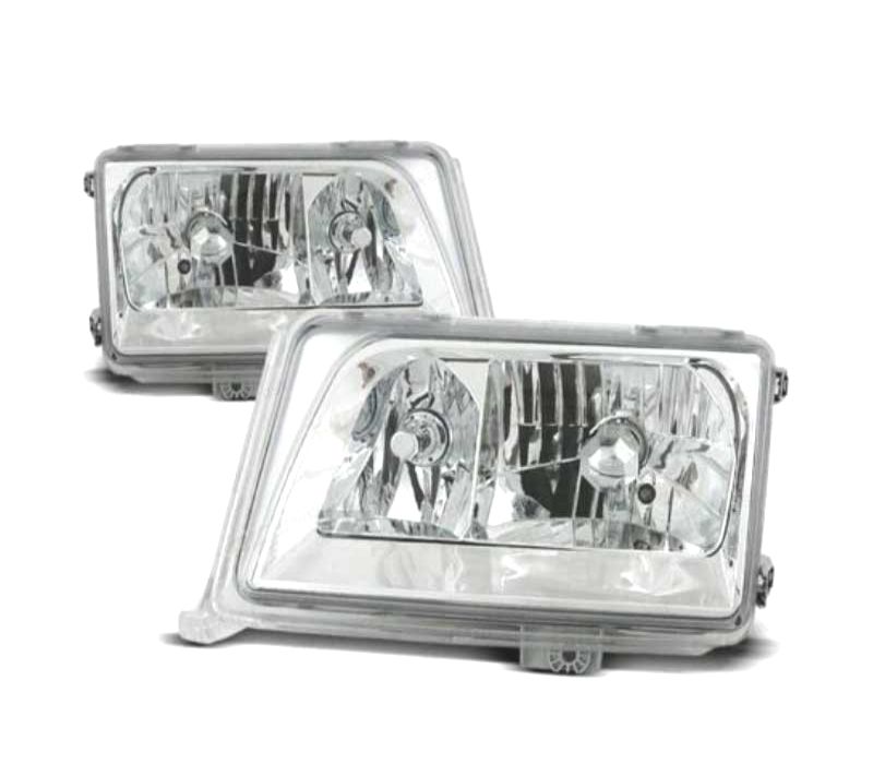 FARÓIS MERCEDES W124 93-95 FUNDO CROMADO