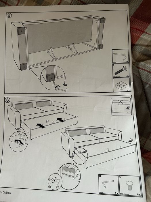 Sofa-cama 3 lugares como novo