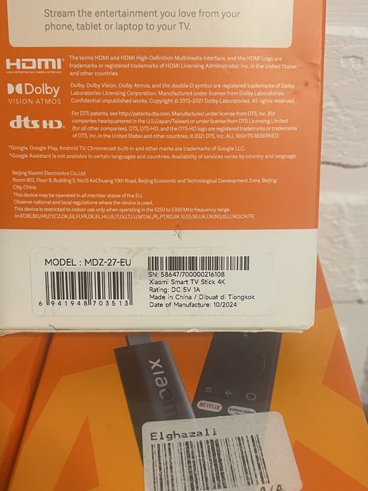 Смарт приставка Xiaomi Mi TV Stick 4K 2/8gb Оригінал