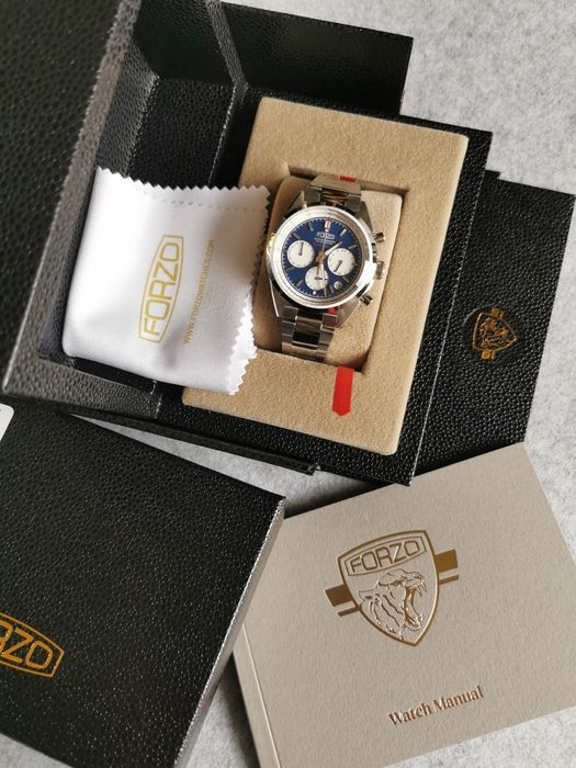 Zegarek Forzo EnduraTimer Blue Panda Dial full set nieużywany!