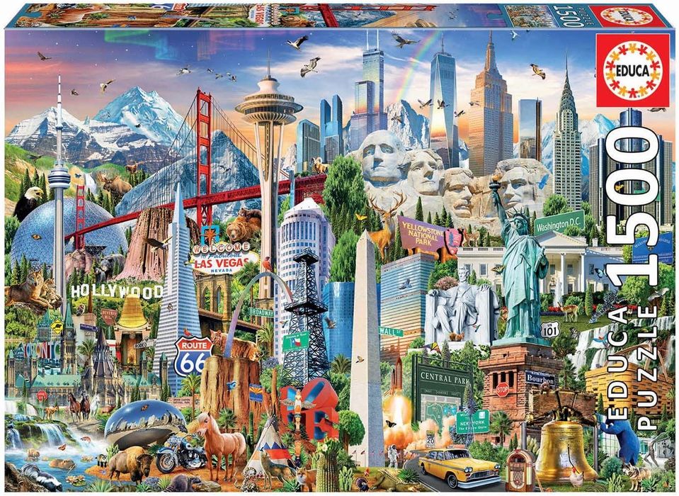 Puzzle Símbolos da Norte-América - 1500 peças - Educa