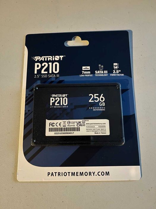 Dysk SSD Patriot P210 nowy 256GB sata3 na gwarancji