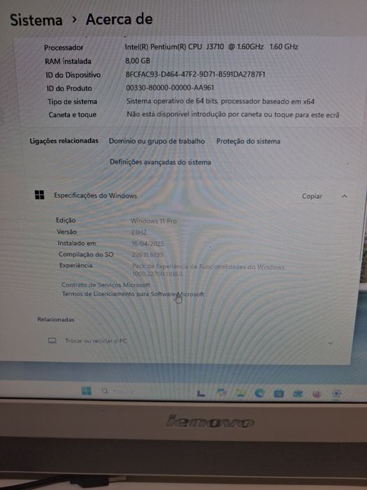 Vendo computador Lenovo