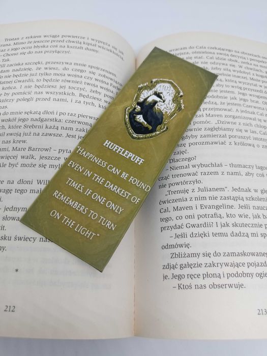 Zakładka do książek Hufflepuff Harry Potter 3D Druk