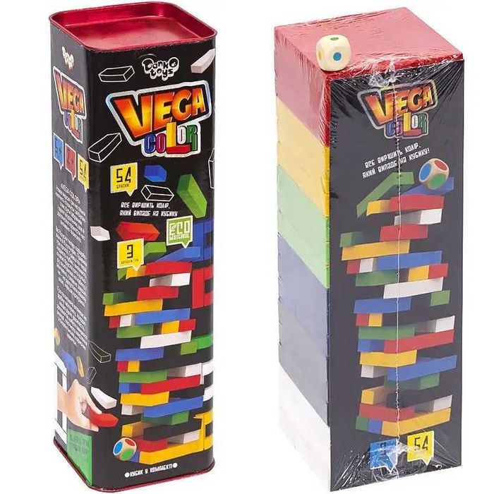 Игра Vega Color (вега, башня, дженга, джанга, jenga) Danko Toys