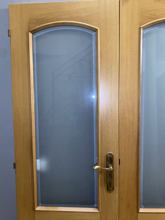 Portas madeira e vidro