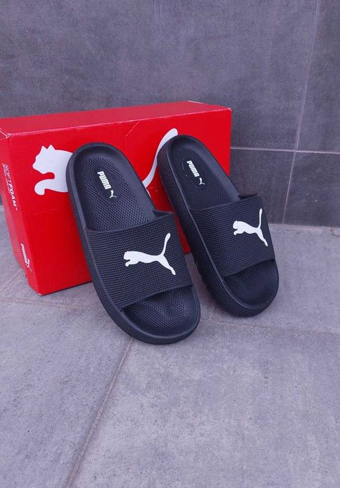 Шлепанцы пума женские удобные шлепки на лето Высокая подошва! Шлепанцы Puma женские летние Популярная модель! Пума