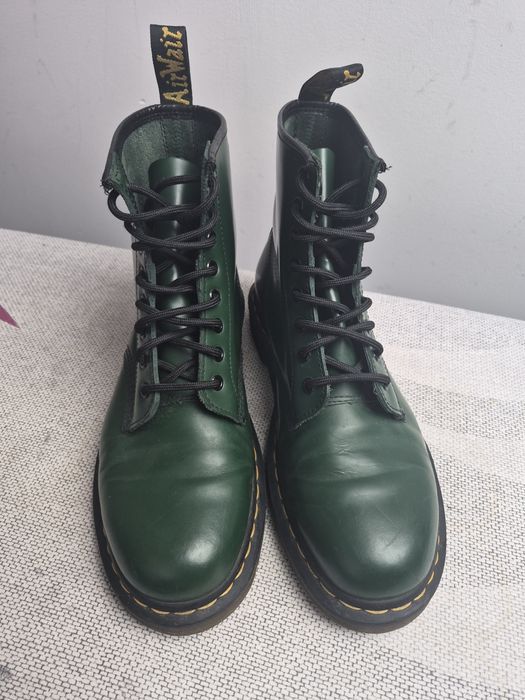 Botki dr Martens 42 zielone skórzane