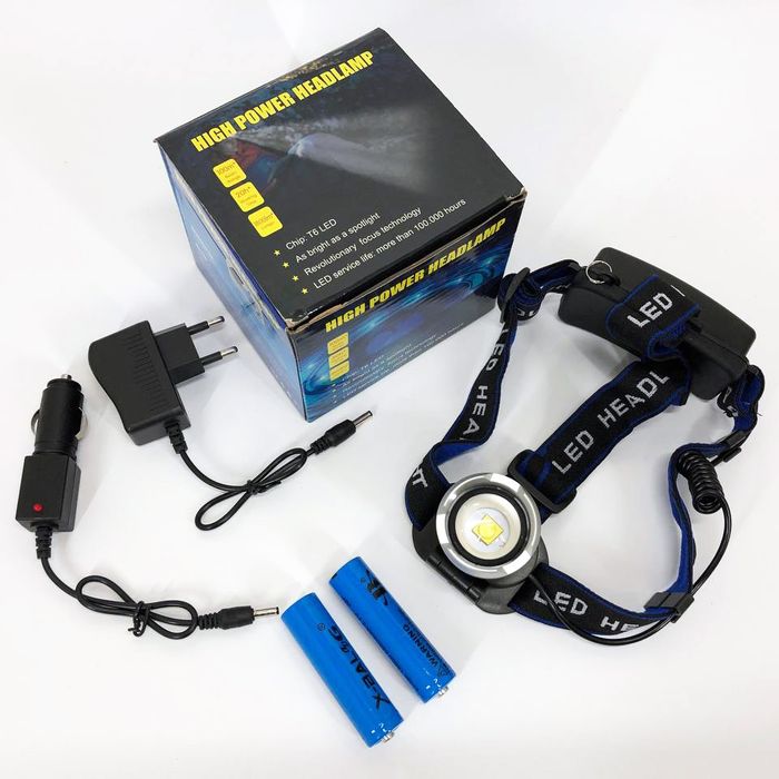 Налобний ліхтар Bailong BL-T24-P50 акумуляторний LED/Zoom