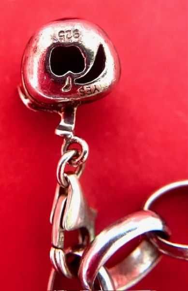 srebrna bransoletka a la Pandora Link plus 3 charmsy dla ogrodniczki