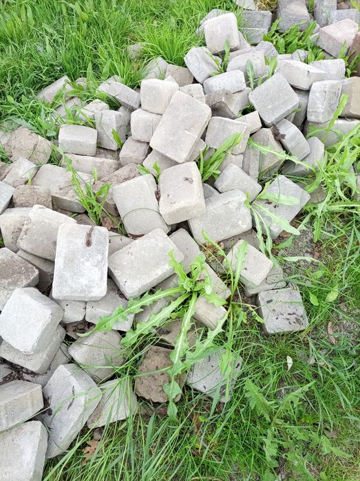 Stół i cztery krzesła i kostka brukowa