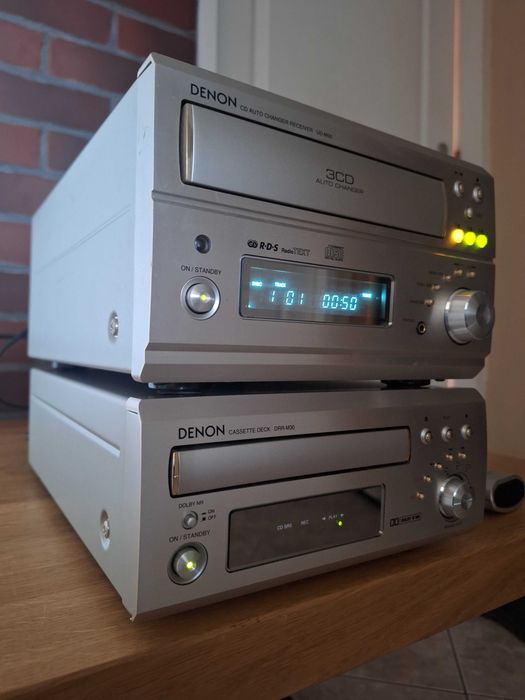 wieża DENON amplituner UD-M50 i deck magnetofon DRR-M30 plus PILOT