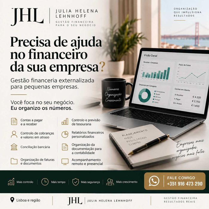 Prestação de Serviços de Apoio Administrativo e Financeiro para Empresas.