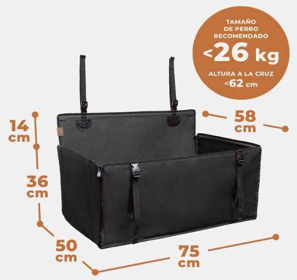 Assento de Carro para Cão Extra Estável