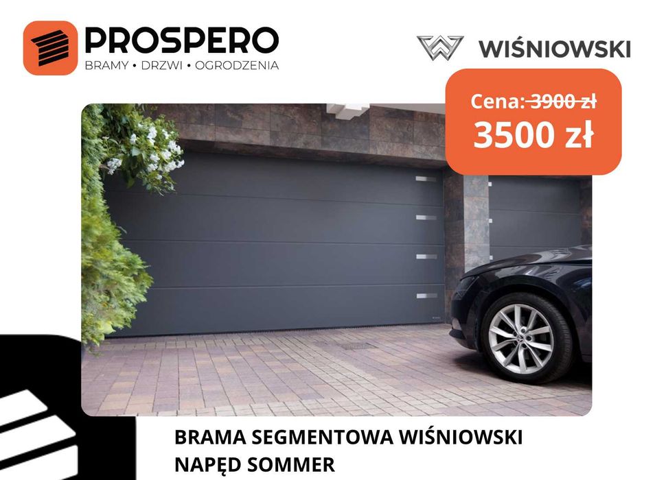 BRAMA garażowa Wiśniowski antracyt / Wodzisław, Gorzyczki, Mszana