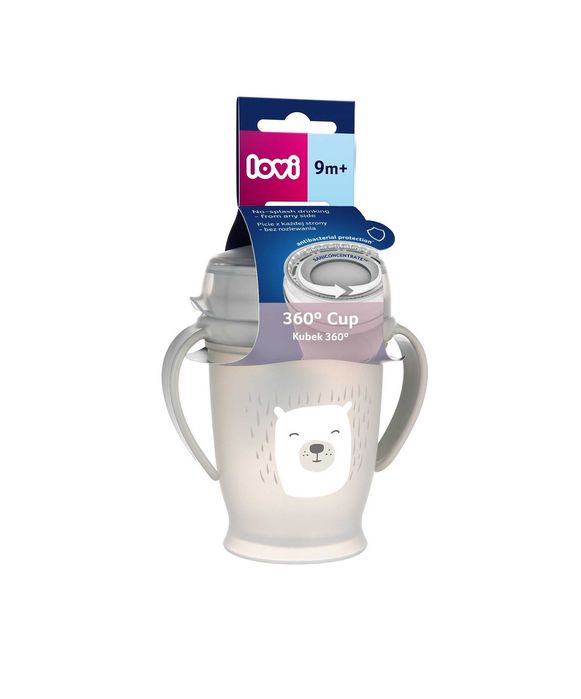 Lovi Drink Master Buddy Bear Kubek 360 Niekapek 9+ Beżowy *NOWE*