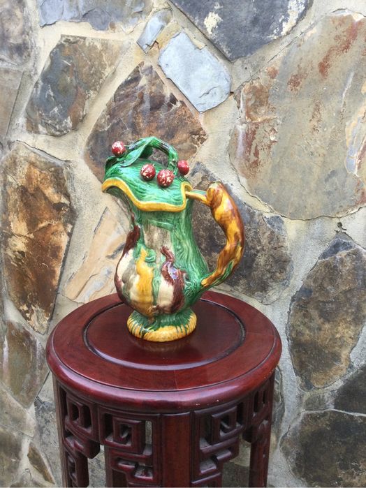 Jarro Caldas da Rainha Séc XIX 28 cm Marcado Herculano Elias “Mestre”