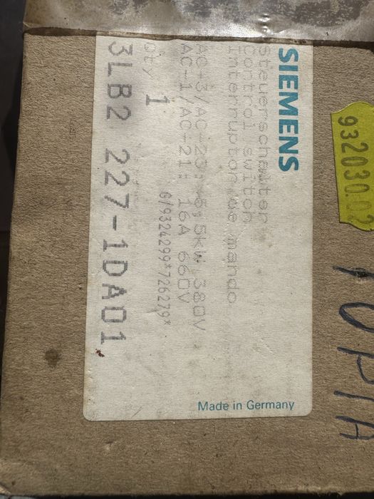 interruptor de comando da Siemens