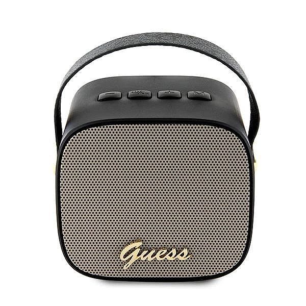 Mini głośnik Guess 4G Leather Script Logo - czarny