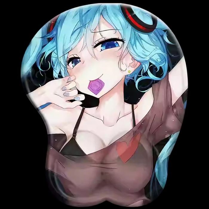 Килимок для мишки з подушкою під зап'ястя, з грудьми, аніме коврики