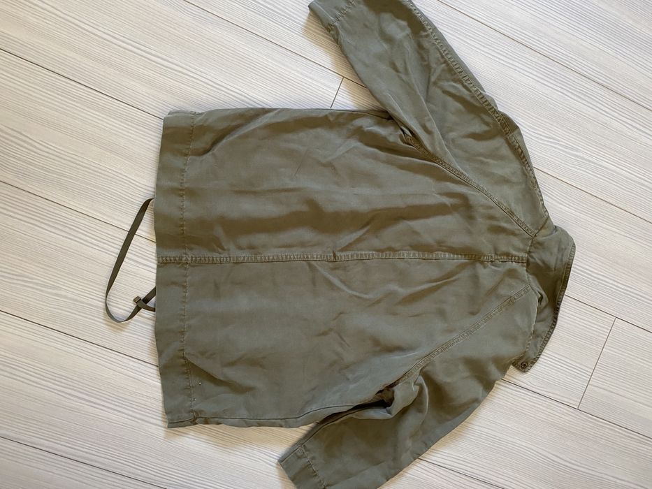 ZARA 38 parka kurtka khaki lyocell