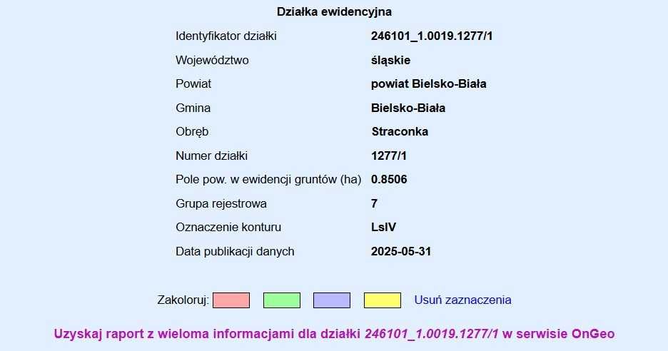 Działka Leśna STRACONKA Bielsko-Biała 1,5 ha 15029 m² - Widok 4
