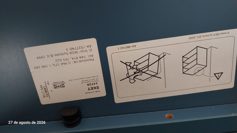 2 Cubos IKEA Eket Azul 35x25x35cm