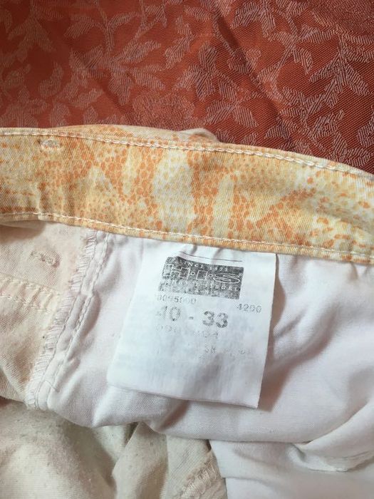 Spodnie dzwony wężowe żółte elastyczne wysoki stan vintage HIS s m