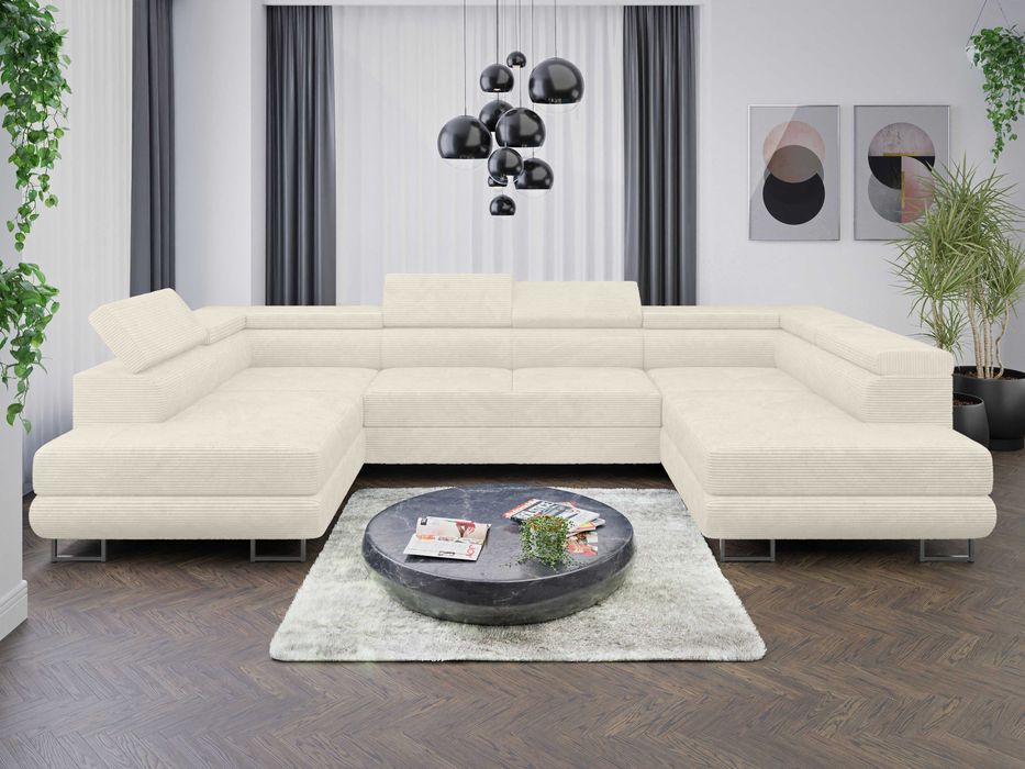 Narożnik Sofa Anton U funkcja spania delfin Kronos 7 sprezyna falista