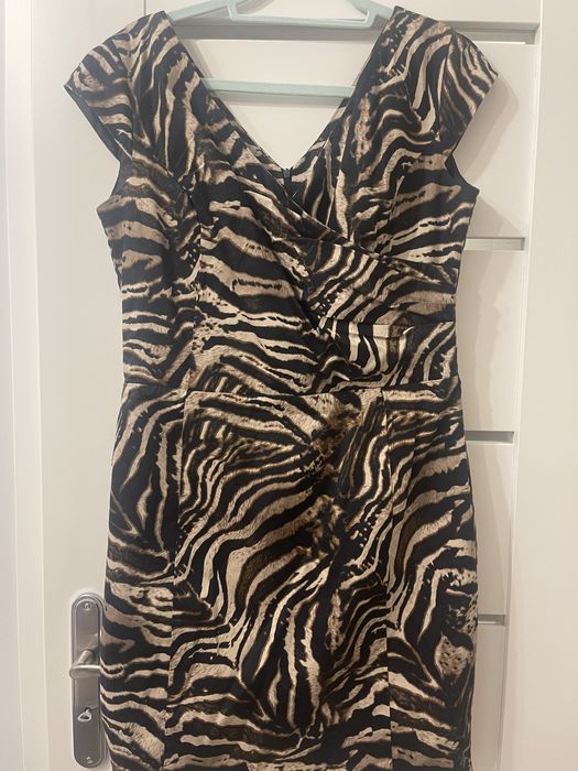 Sukienka Mohito animal print zebra wzor zwierzecy