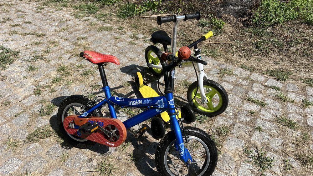 Bicicleta+trotinete+baloiço criança