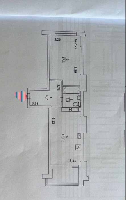1к  Дніпровська Мрія, Сосюри 6Б, євродвушка, 53м2, монолiт, видова