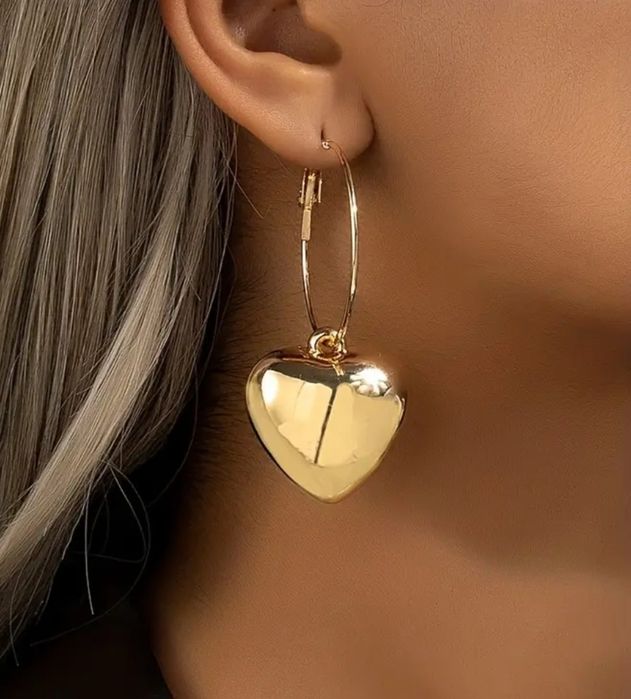 Torebka złota, serce+ kolczyki gratis