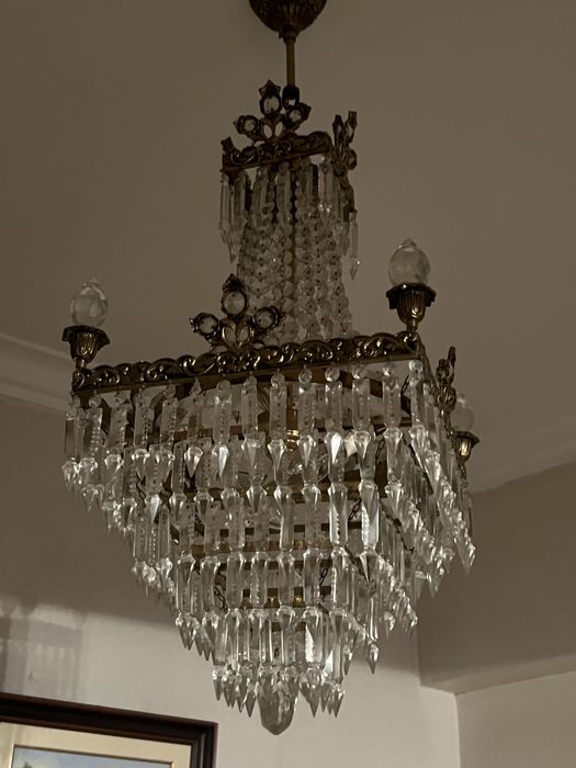 Candeeiros antigos de cristal